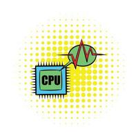 CPU-Symbol im Comic-Stil vektor