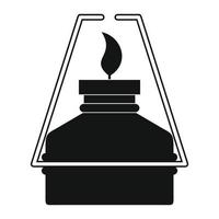 tragbarer Gasbrenner schwarz einfaches Symbol vektor