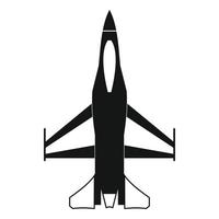 Kampfjet-Ikone, einfacher Stil vektor