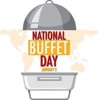 nationales Buffet-Tag-Text-Banner-Design vektor