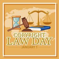 Banner-Design zum Tag des Urheberrechtsgesetzes vektor