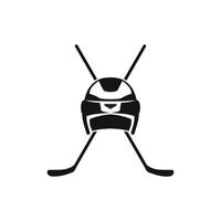 två korsade hockey pinnar ikon vektor