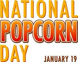 nationell popcorn dag baner design vektor