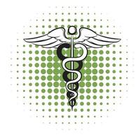 caduceus medicinsk symbol serier ikon vektor