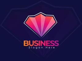 kreatives Diamant-Business-Logo-Design, Farbverlauf mit Premium-Logo-Design, hochwertige Business-Diamant-minimalistische kreative Farbverlaufsfarbe. Premium-Vektor vektor