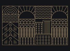 modernes geometrisches Art Deco. Vektor abstrakten geometrischen Hintergrund. Vektor-Illustration.