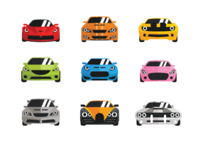 Vector Carros Wohnung Icons Stil