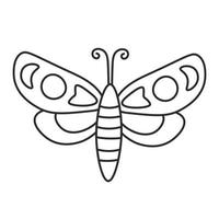Schmetterlingssymbol mit schwarzer Linie vektor