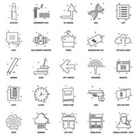 25 Business-Konzept-Mix-Linie-Icon-Set vektor