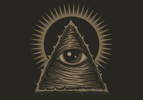 ein Auge Illuminati Stil Design