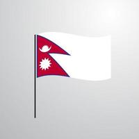 nepal vinka flagga vektor