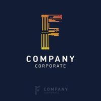 f företag logotyp design med besöker kort vektor