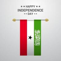 somaliland unabhängigkeitstag hängender flaggenhintergrund vektor