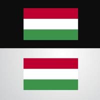 Banner-Design der ungarischen Flagge vektor