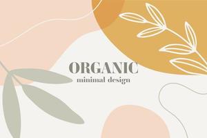 abstrakt minimalistisk organisk bannerbakgrund vektor