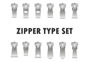 Silber Zipper Pulls