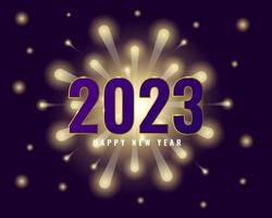 Frohes neues Jahr 2023 abstraktes Hintergrundbanner mit Feuerwerk. Feiertagsgrußkartendesign. vektor