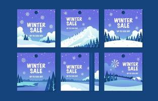 Wintersaison Sale Label Tag mit Oudoor Landschaft vektor