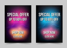 Sonderangebot Gradient Light Banner Set vektor