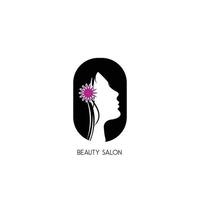 skönhet hår stil logotyp vektor