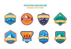 Gratis Mountain och natur emblem vektorer