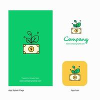 Money Plant Firmenlogo App-Symbol und Splash-Page-Design kreative Business-App-Designelemente vektor