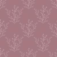 leichte zarte blumen auf rosa hintergrund. florales nahtloses muster für stoffabdeckungshintergrund. Vektorgrafik vektor