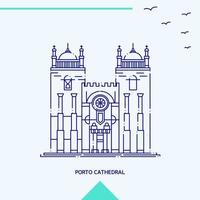 porto katedral horisont vektor illustration