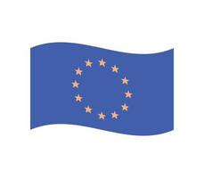 flagge der europäischen union und länder sternsymbol flache vektorillustration. vektor