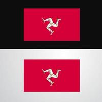 ö av man flagga baner design vektor