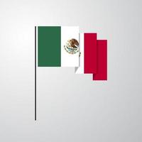 mexico vinka flagga kreativ bakgrund vektor