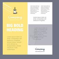 Kerze Business Company Poster Vorlage mit Platz für Text und Bilder Vektorhintergrund vektor