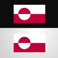 Grönland flagga baner design vektor