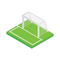 fotboll mål isometrisk 3d ikon vektor