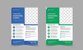 Corporate Business Flyer Vorlage kostenloser Download vektor