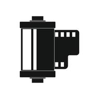 Symbol für Kamerafilmrolle, einfacher Stil vektor