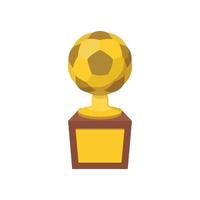 Gold-Fußball-Cup-Cartoon-Symbol vektor