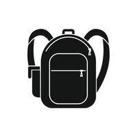skola väska ikon, enkel stil vektor
