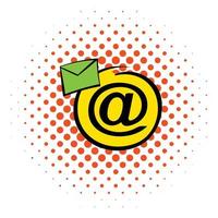 E-Mail-Schild-Symbol, Comics-Stil vektor