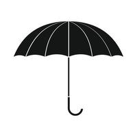 öppen paraply ikon, enkel stil vektor