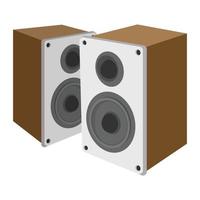 Cartoon-Symbol für akustische Lautsprecher vektor