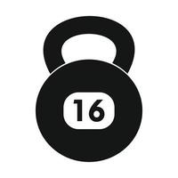 Kettlebell-Symbol im einfachen Stil vektor