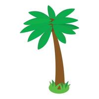 tropisches Palmensymbol, isometrischer 3D-Stil vektor