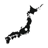 Karte von Japan-Symbol, einfacher Stil vektor