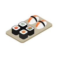 japansk skaldjur sushi , rulla ikon vektor