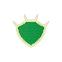 grön skyddande skydda ikon, tecknad serie stil vektor