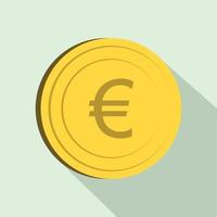 euro ikon, platt stil vektor