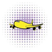 passagerare trafikflygplan ikon, serier stil vektor