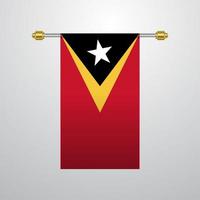 osttimor hängende flagge vektor