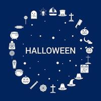 kreativer Halloween-Symbolhintergrund vektor
